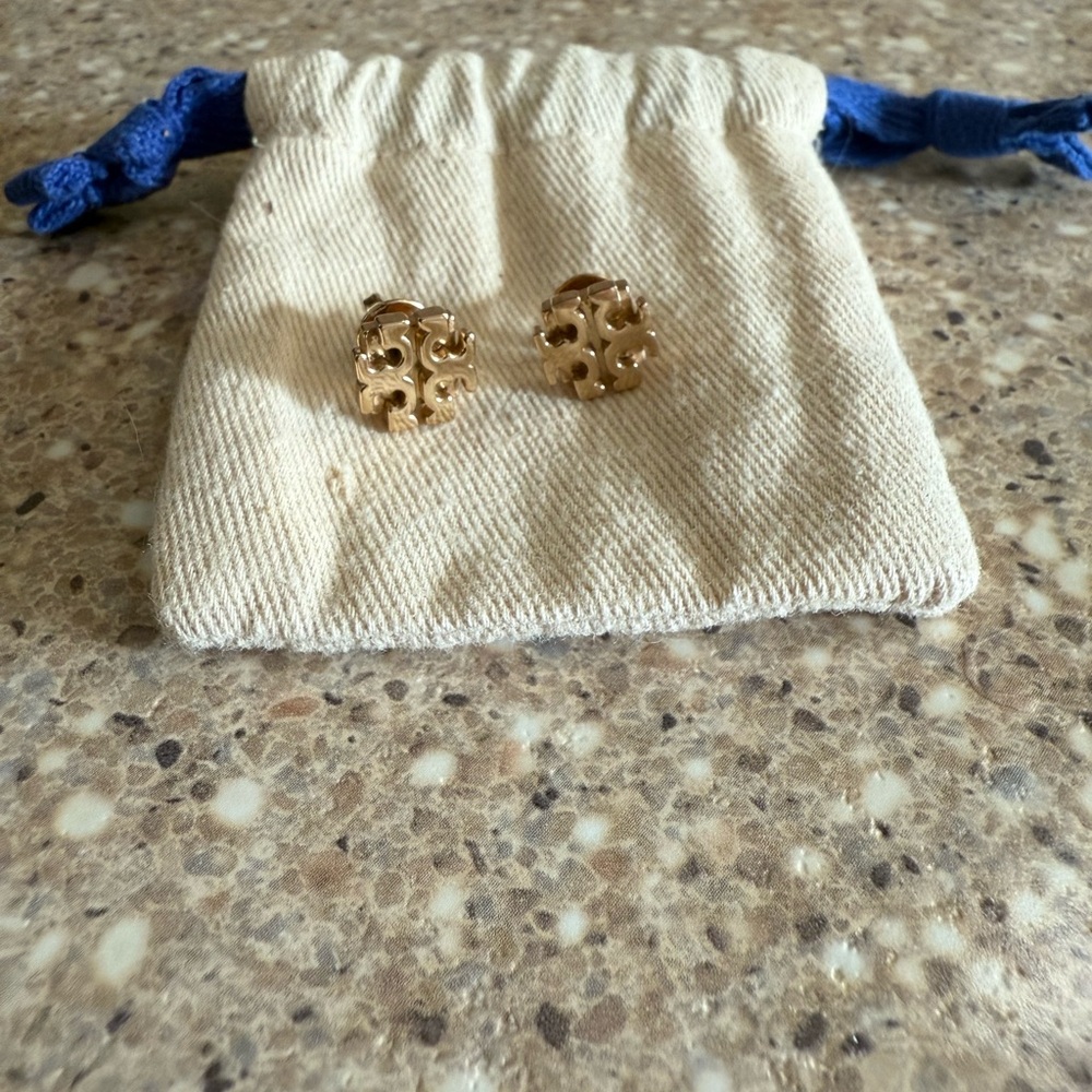 Tory Burch Elegant Gold Earrings